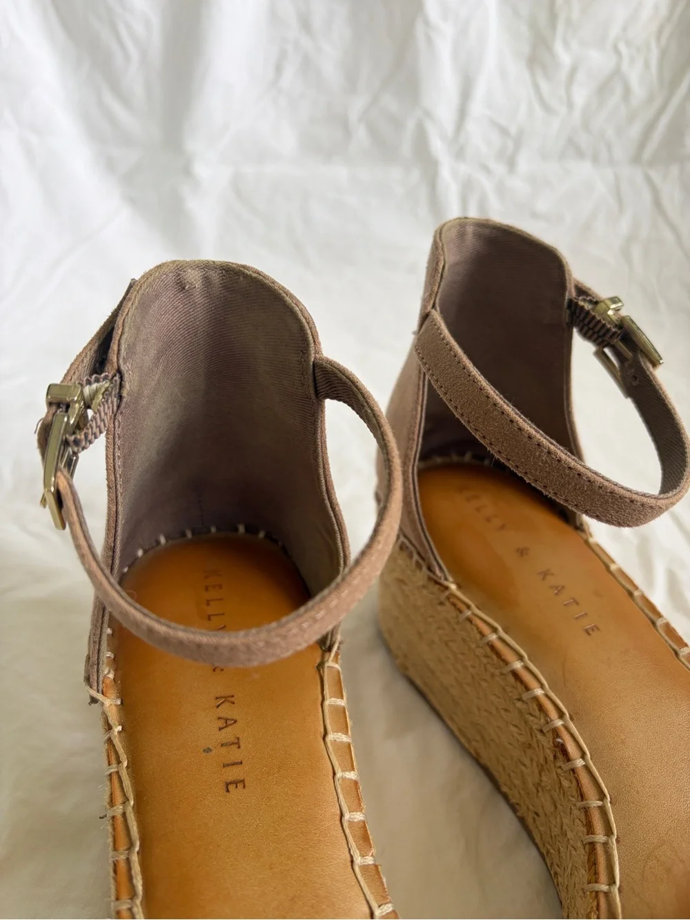 Kelly & Katie Espadrille Platform Sandal in Taupe